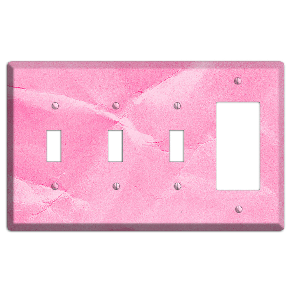 Carnation Pink Texture 3 Toggle / Rocker Wallplate