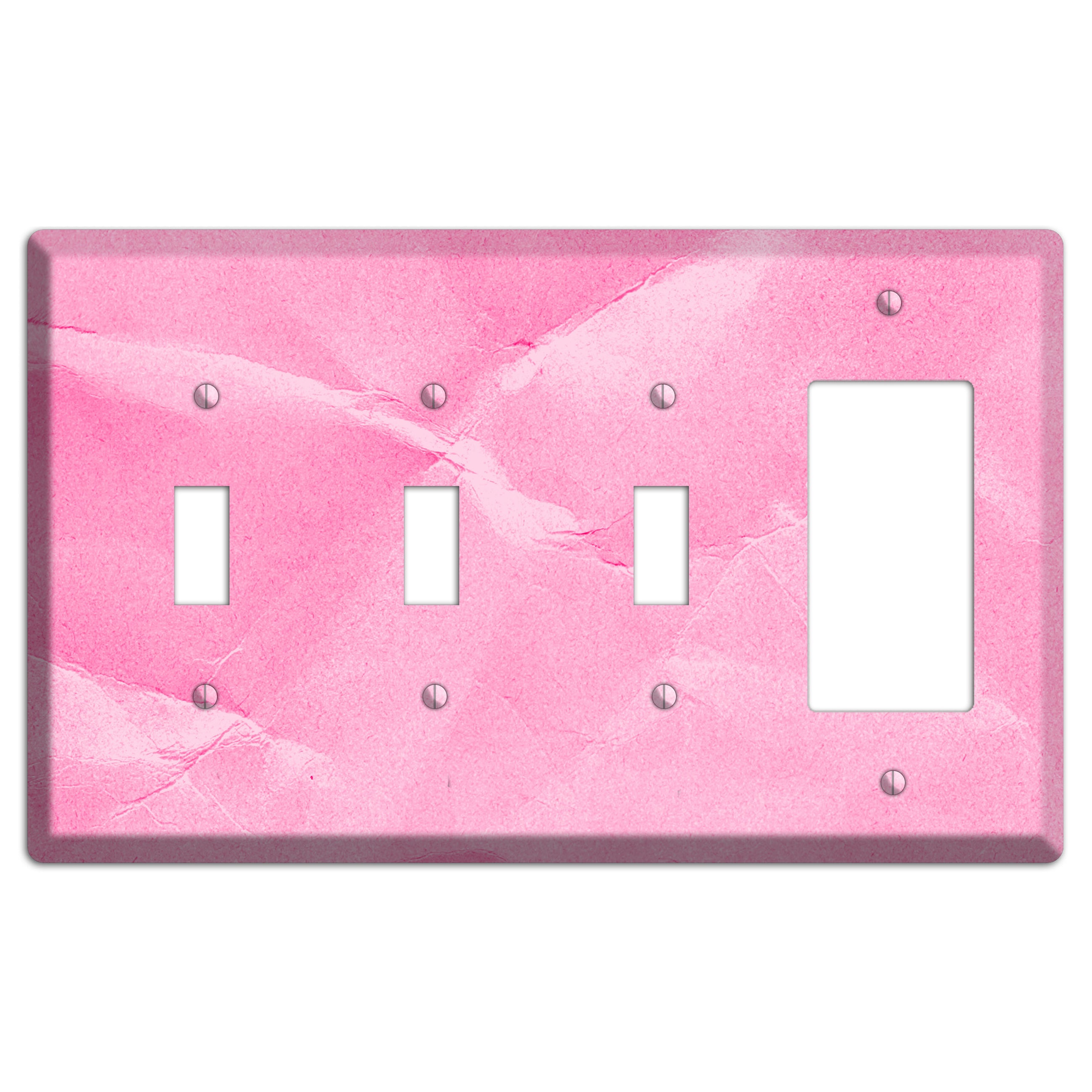 Carnation Pink Texture 3 Toggle / Rocker Wallplate