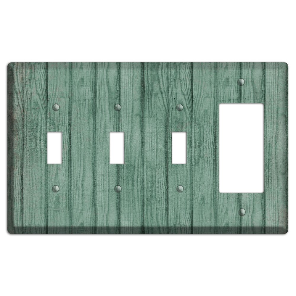 Laurel Weathered Wood 3 Toggle / Rocker Wallplate