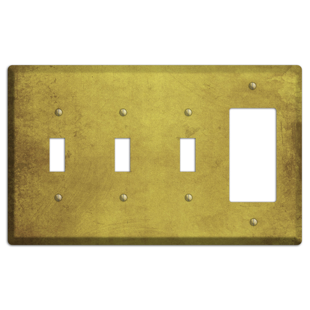Husk Vintage Grunge 3 Toggle / Rocker Wallplate