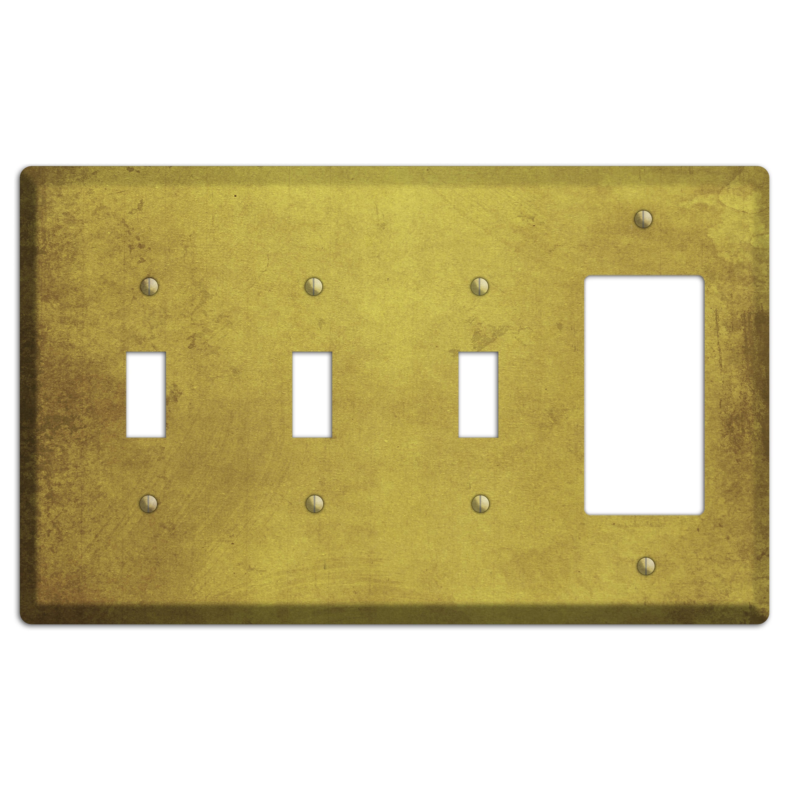 Husk Vintage Grunge 3 Toggle / Rocker Wallplate