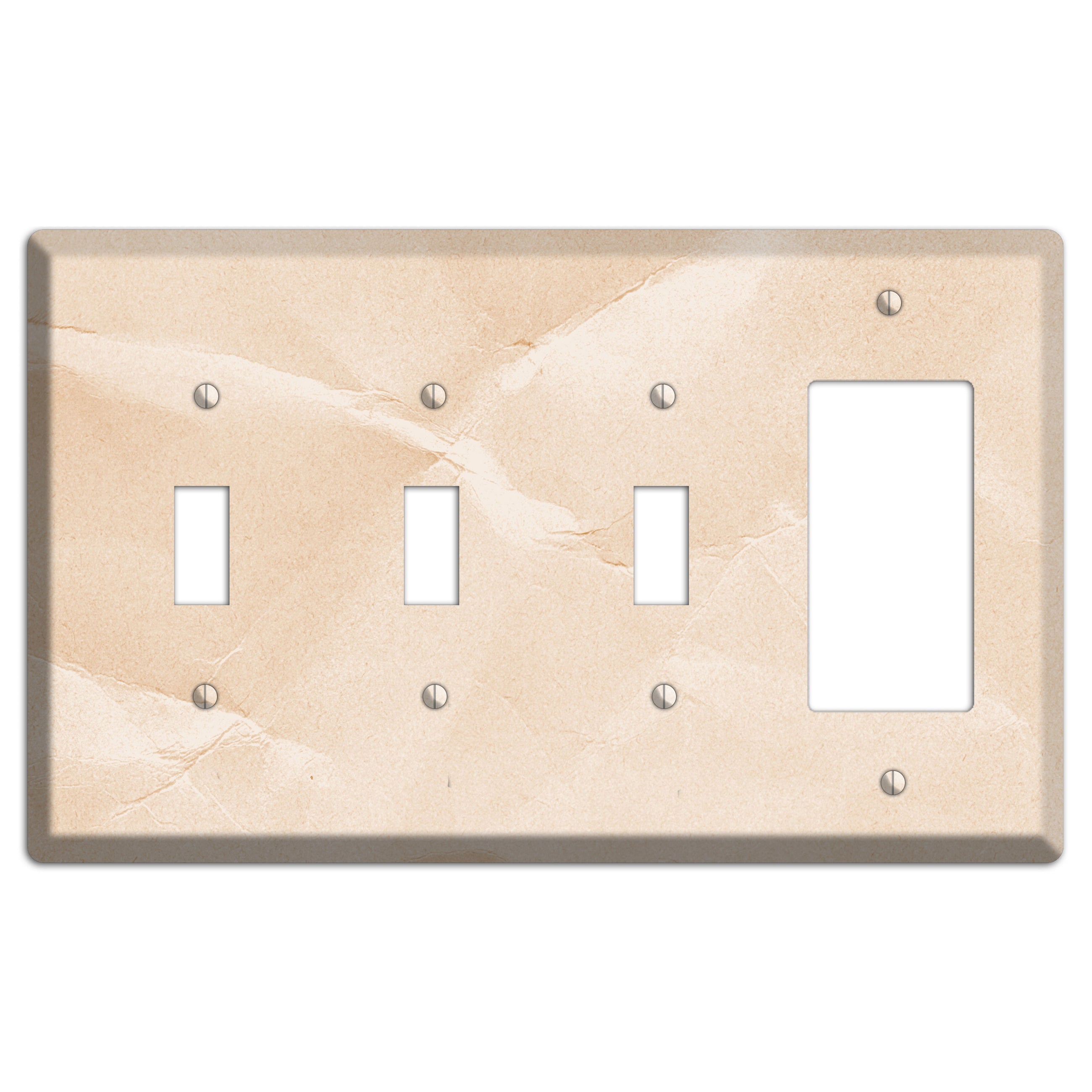 Almond Neutral Texture 3 Toggle / Rocker Wallplate