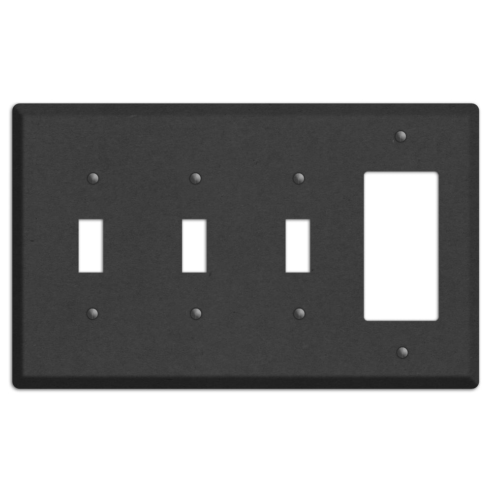Charcoal Kraft 3 Toggle / Rocker Wallplate