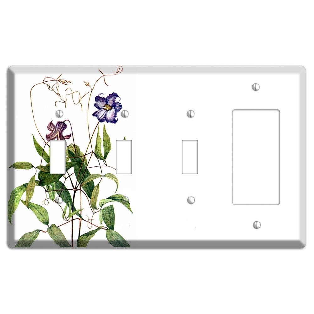 Clematis Crispa 3 Toggle / Rocker Wallplate