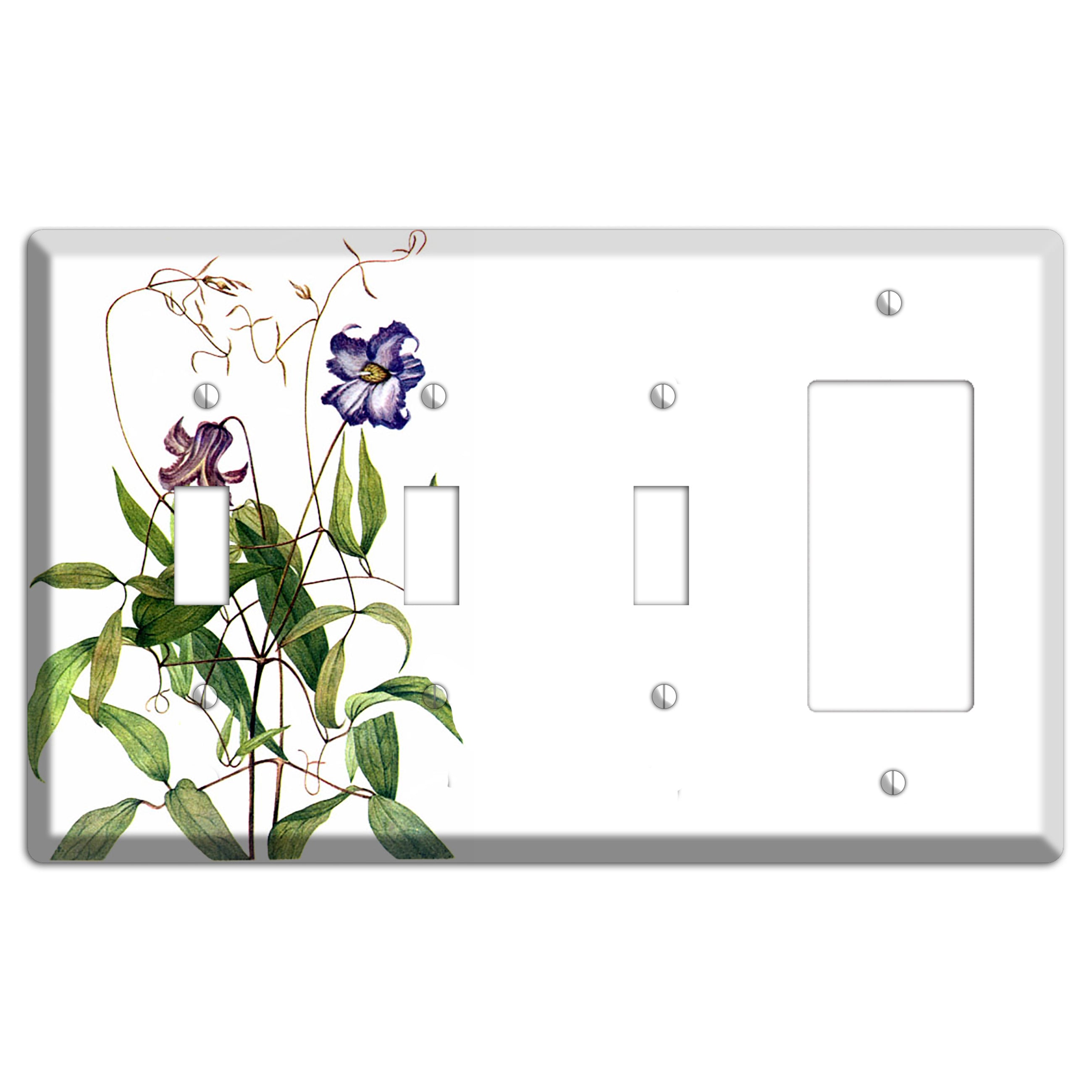 Clematis Crispa 3 Toggle / Rocker Wallplate