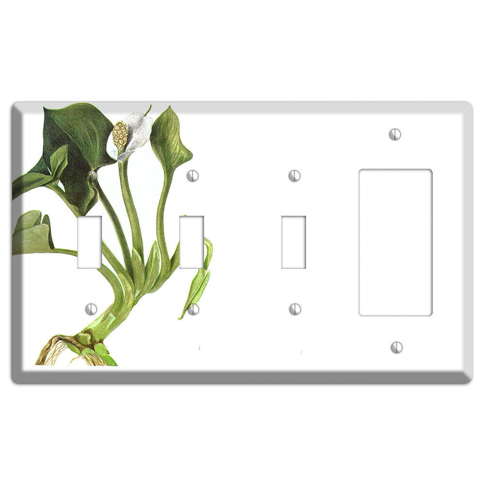 Calla Palustrie 3 Toggle / Rocker Wallplate