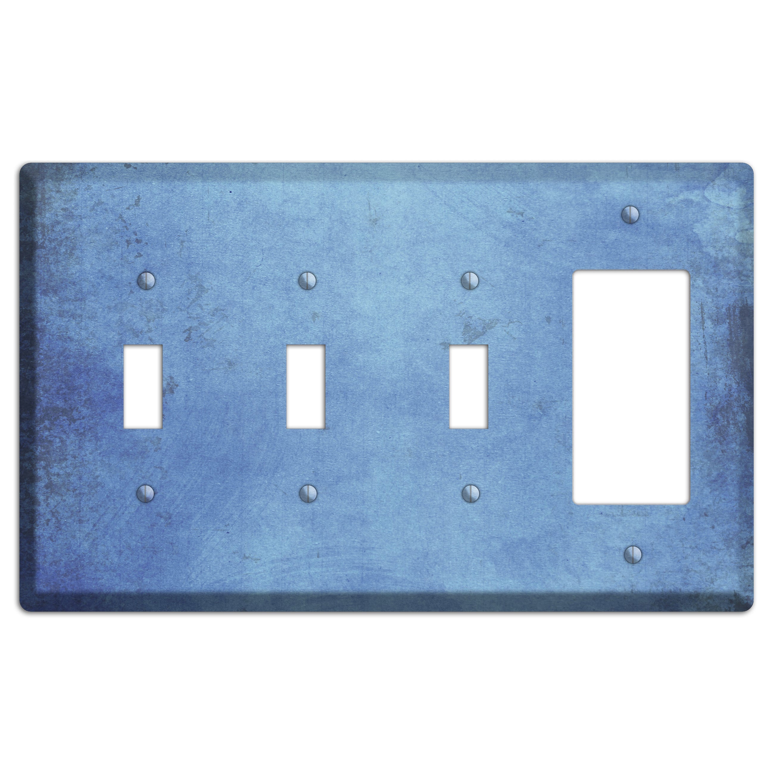 Polo Blue Vintage Grunge 3 Toggle / Rocker Wallplate
