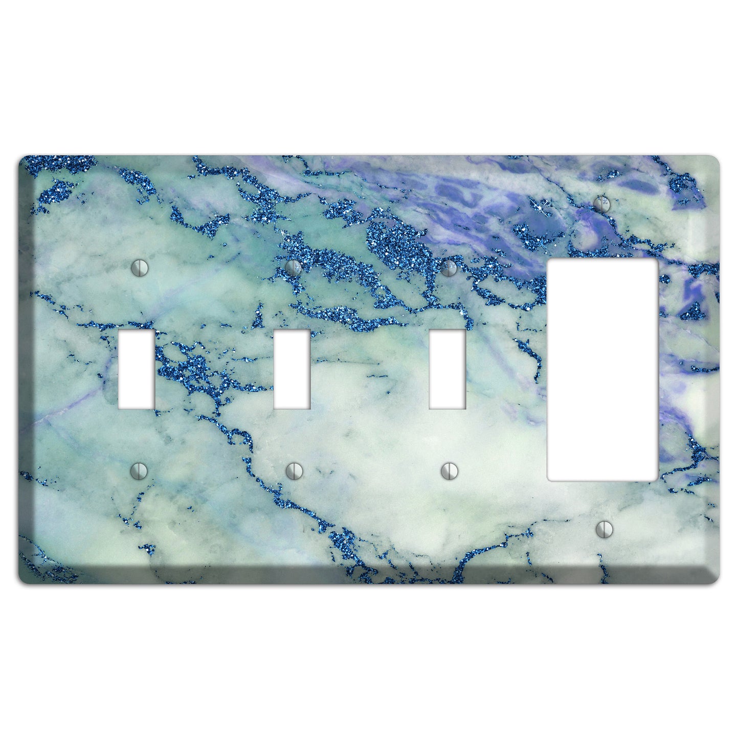 Opal marble 3 Toggle / Rocker Wallplate