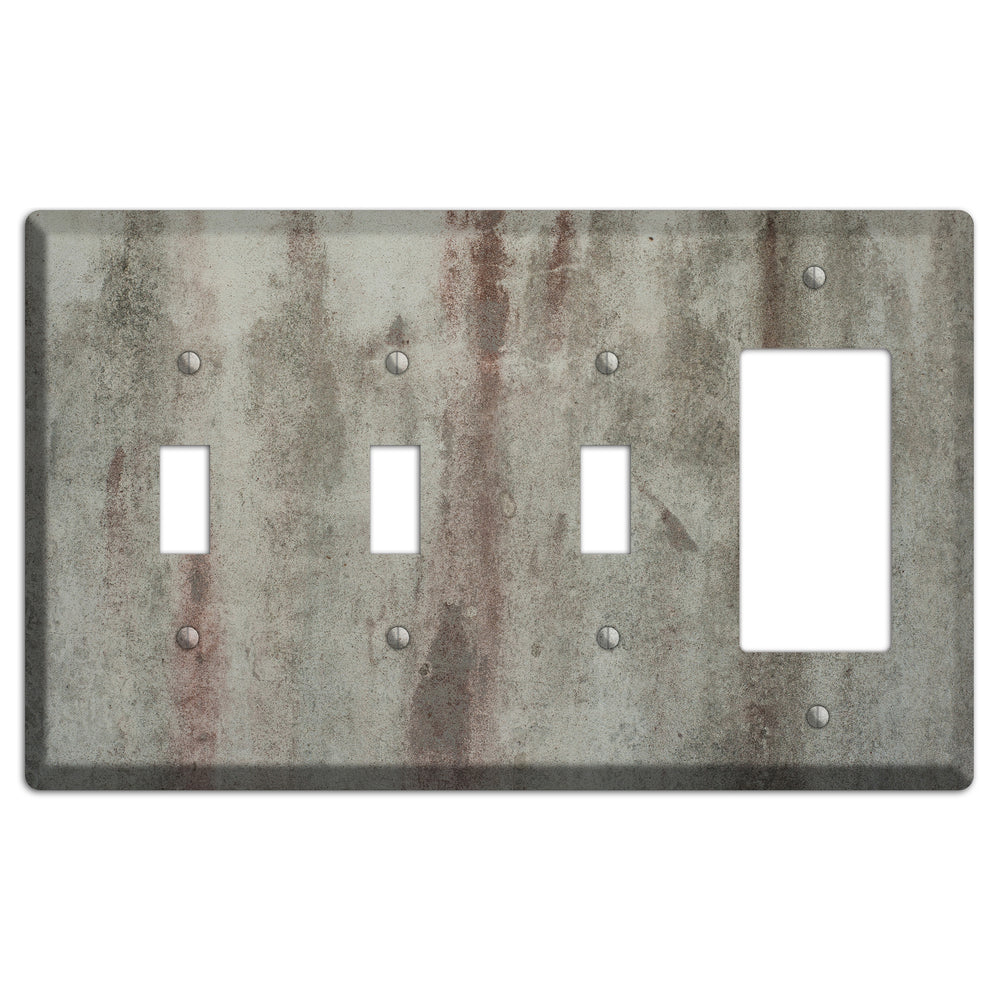 Old Concrete 15 3 Toggle / Rocker Wallplate