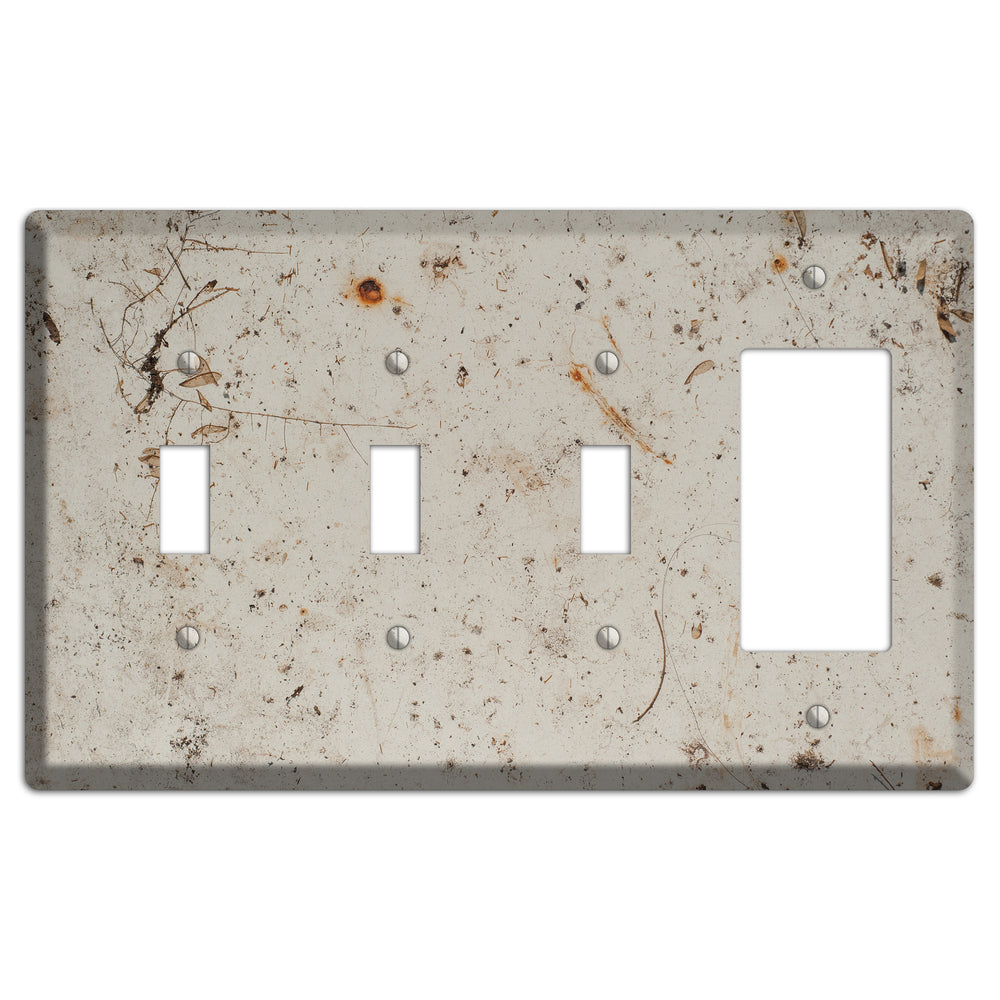 Spotted Concrete 3 Toggle / Rocker Wallplate