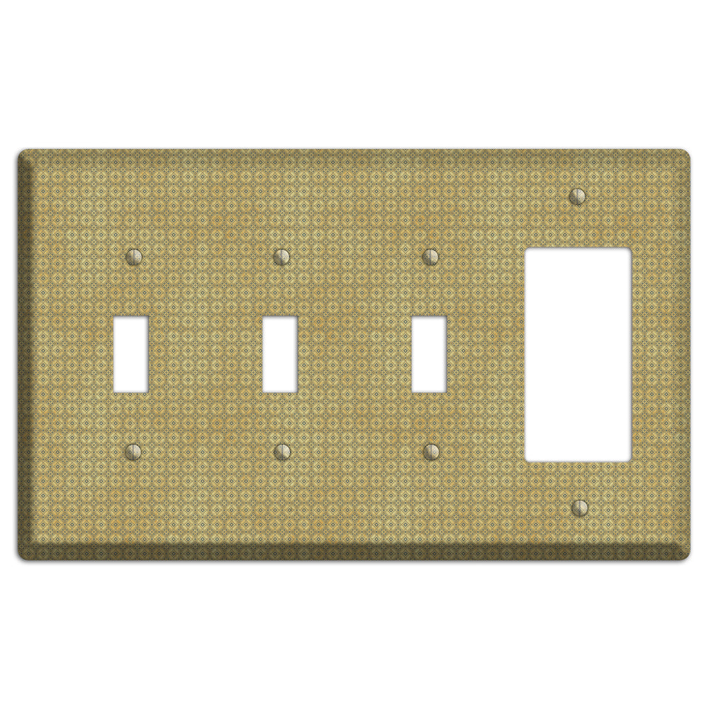 Multi Beige Arabesque 3 Toggle / Rocker Wallplate