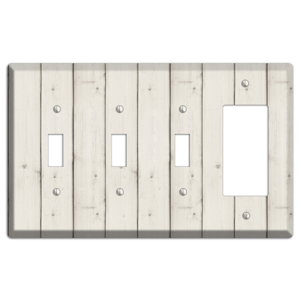 Satin Linen Antique 3 Toggle / Rocker Wallplate