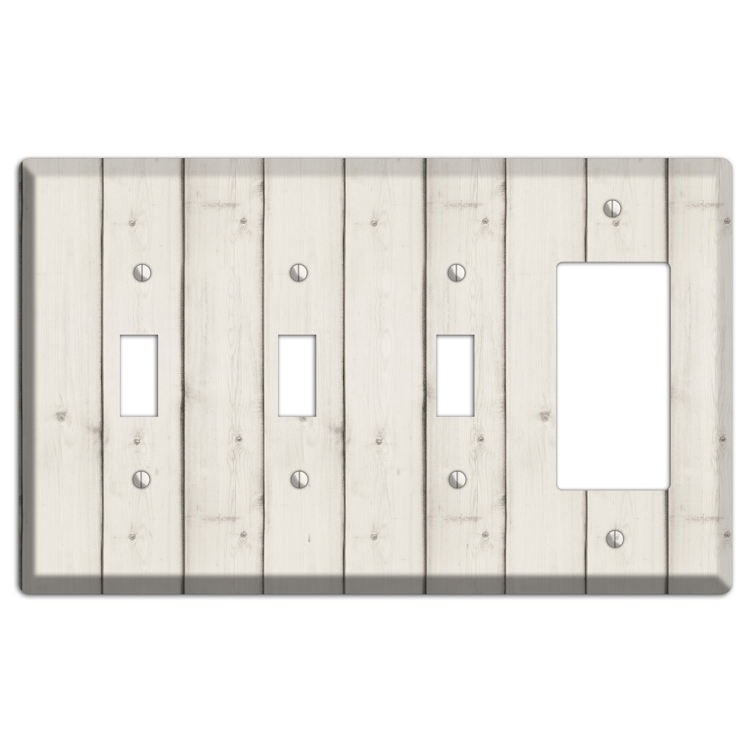 Satin Linen Antique 3 Toggle / Rocker Wallplate