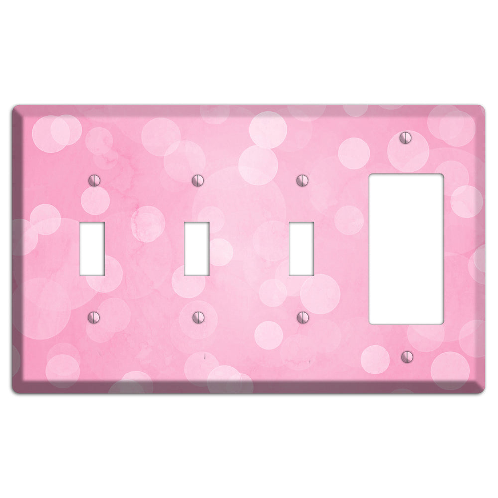 purple Pizzaz Pink Texture 3 Toggle / Rocker Wallplate
