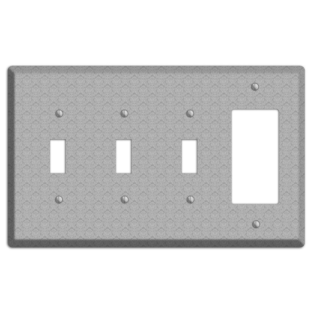 Light Grey Cartouche 3 Toggle / Rocker Wallplate