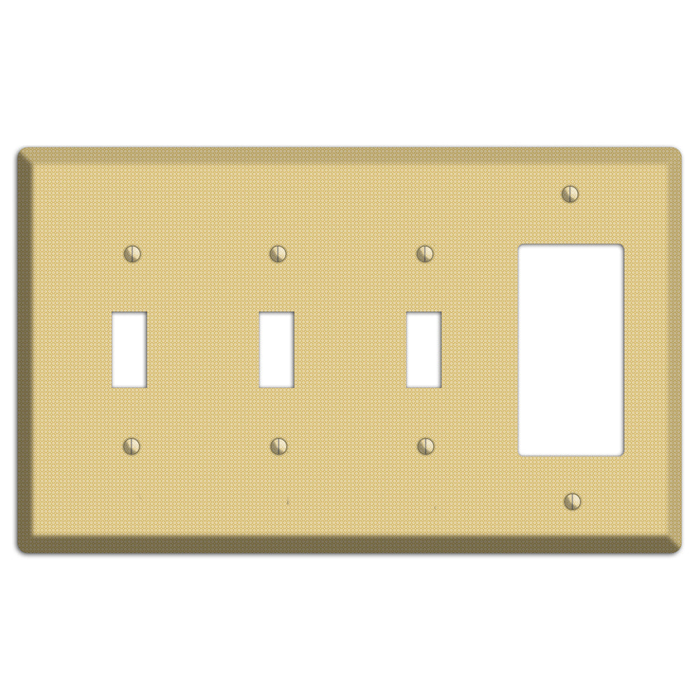 Khaki Weave 3 Toggle / Rocker Wallplate