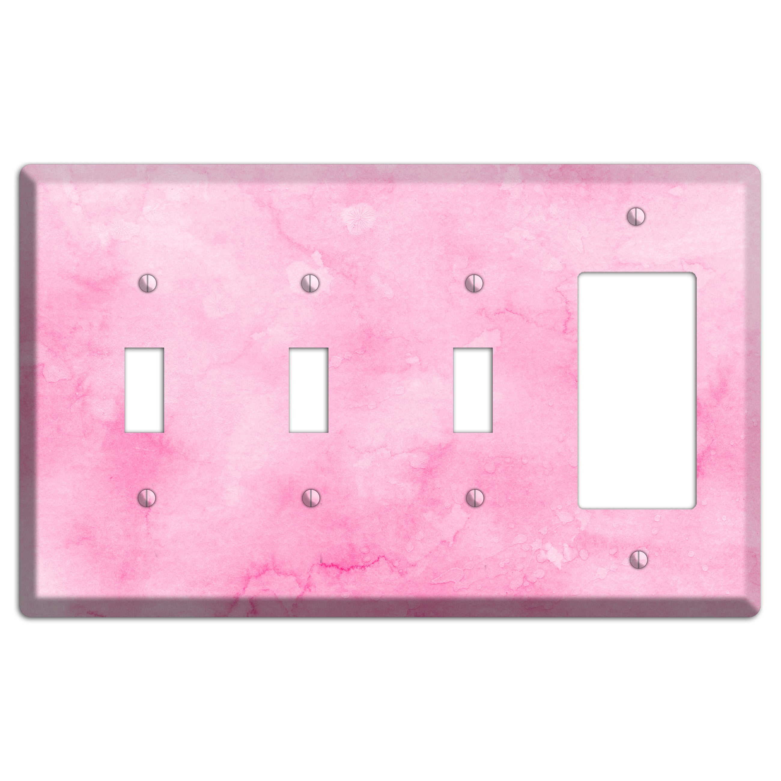 Cinderella Pink Texture 3 Toggle / Rocker Wallplate