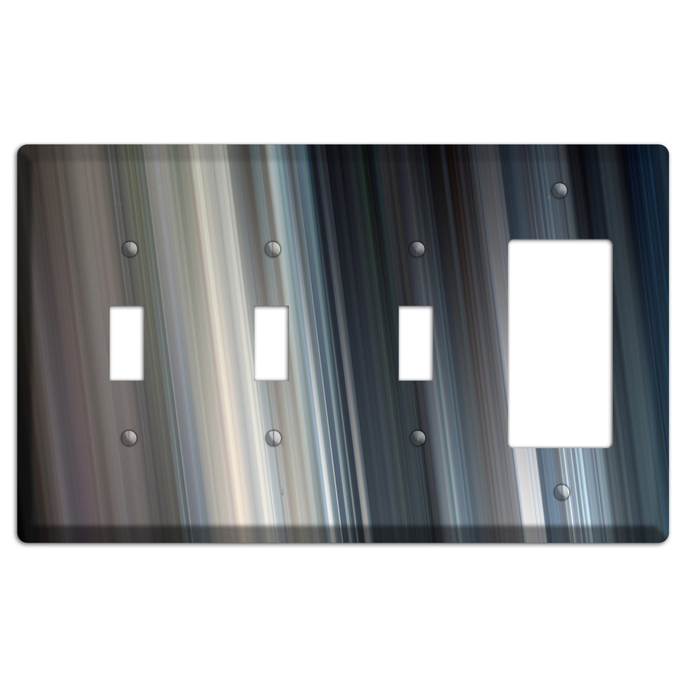 Blue Grey Ray of Light 3 Toggle / Rocker Wallplate