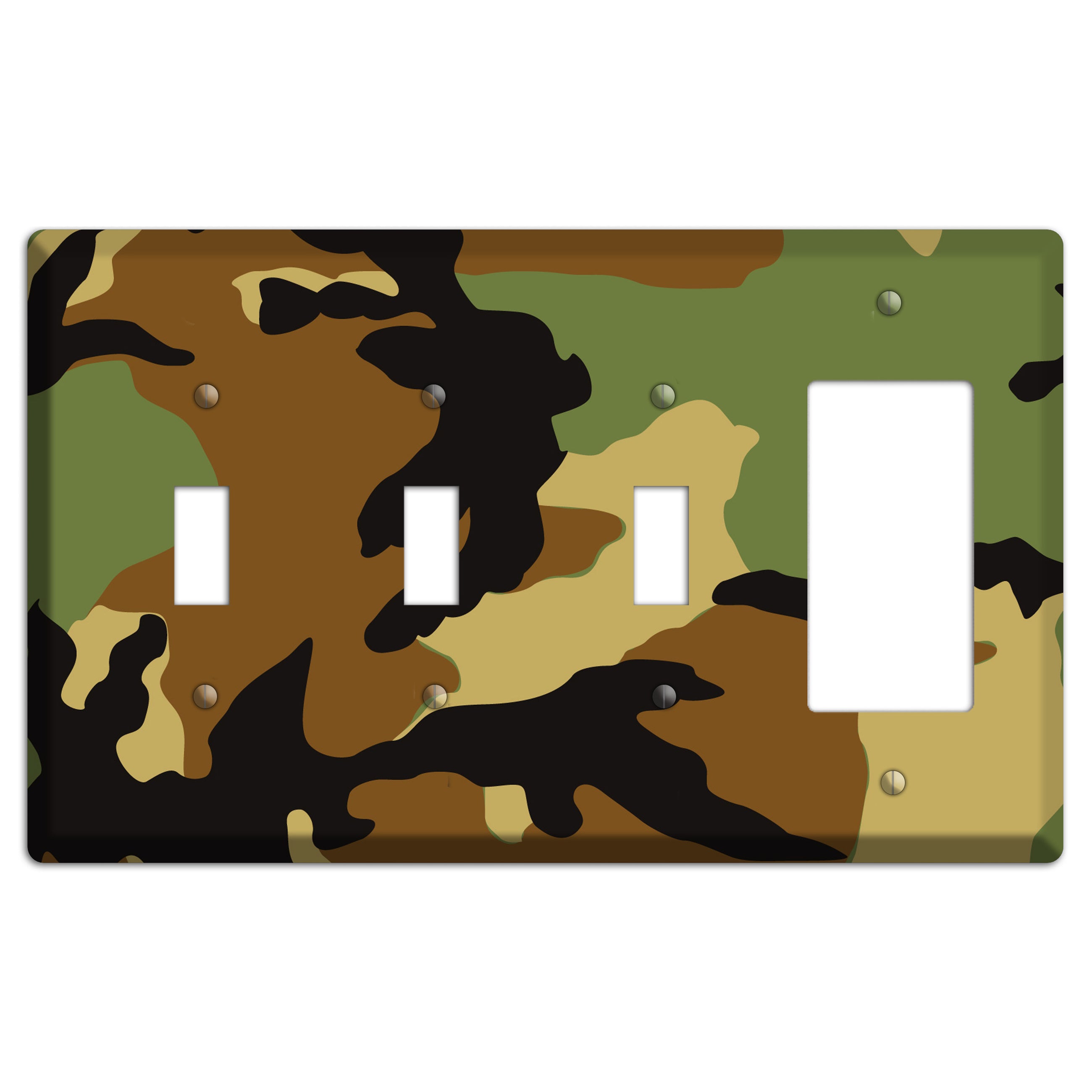 Camoflauge 3 Toggle / Rocker Wallplate