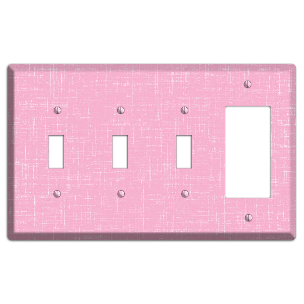 Chantilly Pink Texture 3 Toggle / Rocker Wallplate