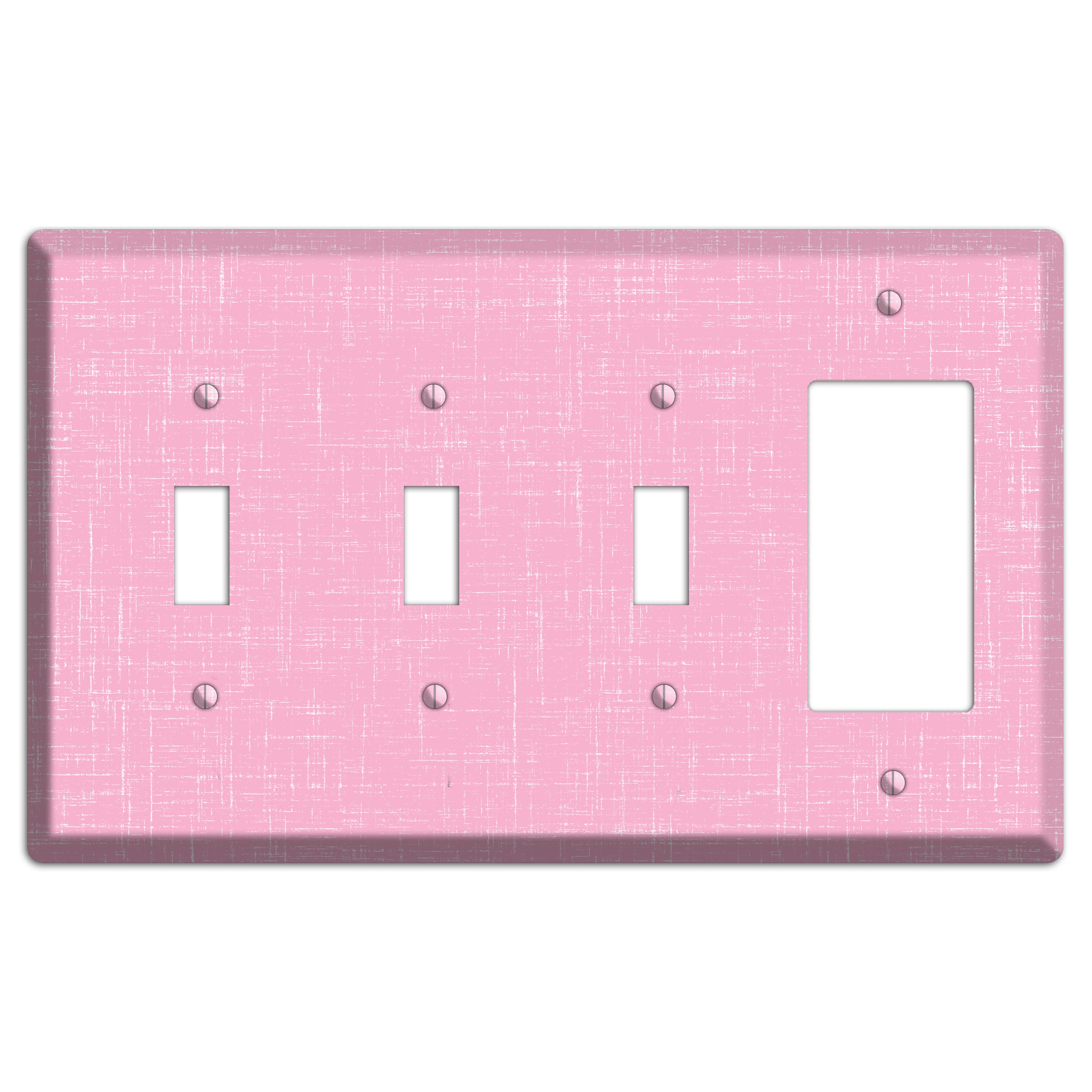 Chantilly Pink Texture 3 Toggle / Rocker Wallplate