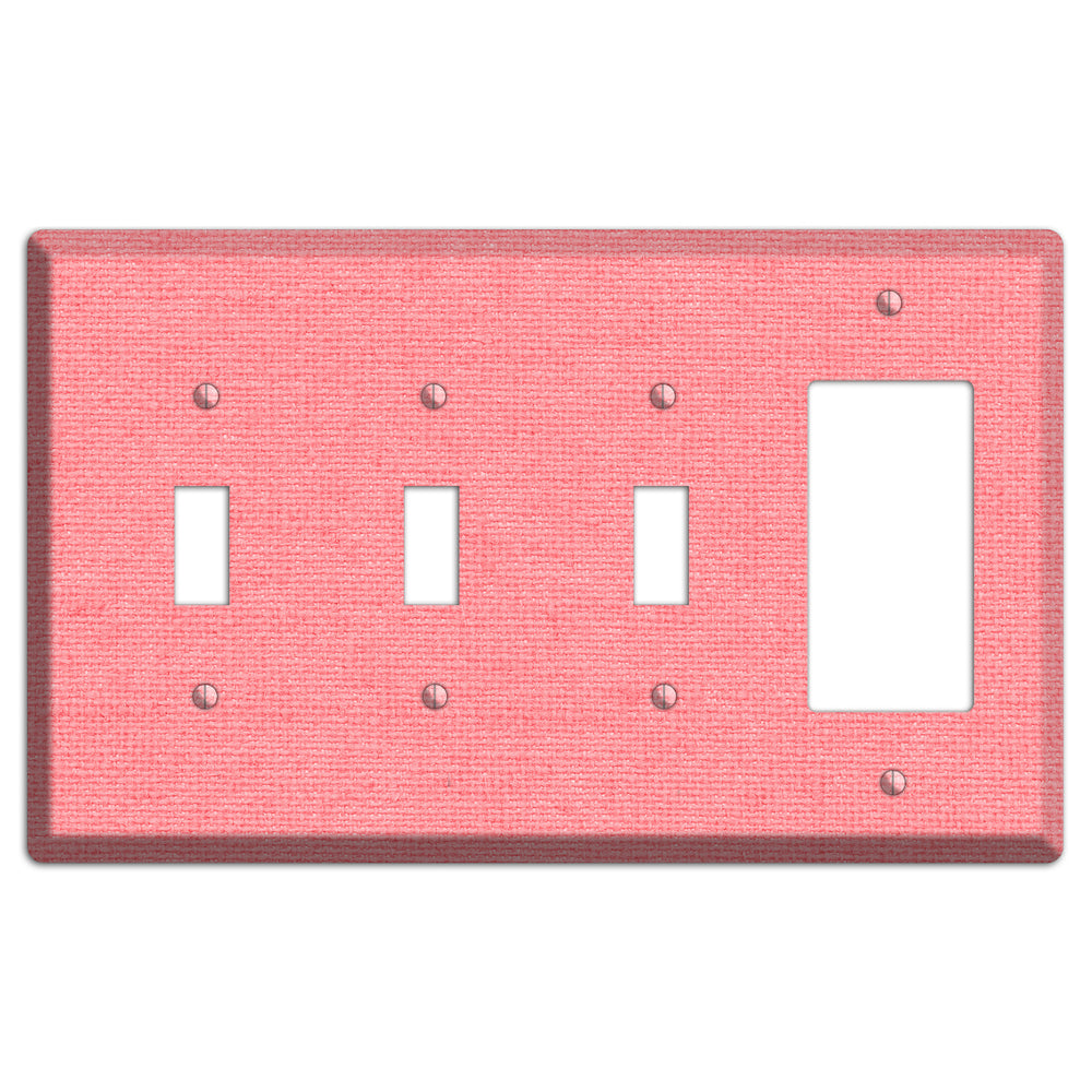Sweet Pink Soft Coral 3 Toggle / Rocker Wallplate
