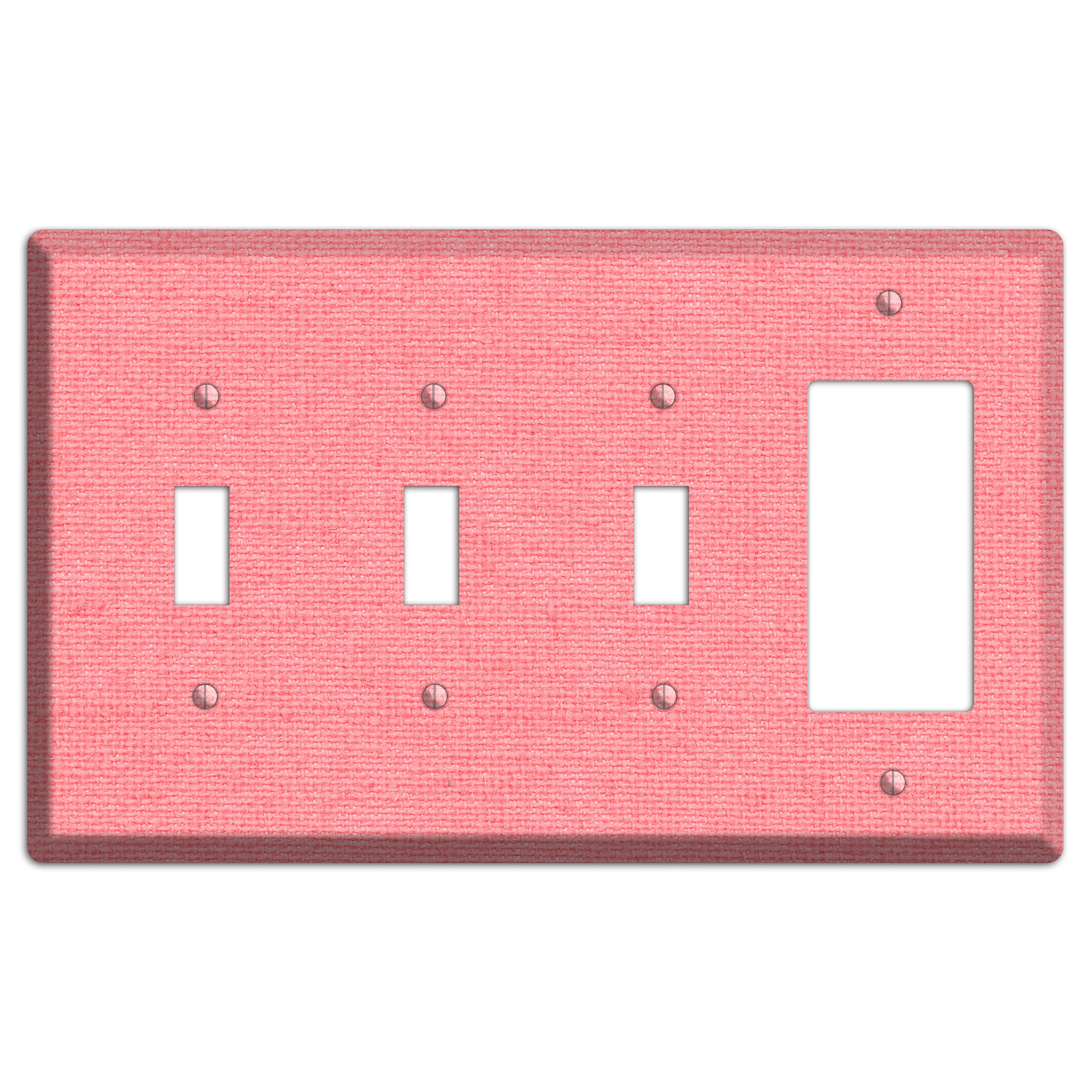 Sweet Pink Soft Coral 3 Toggle / Rocker Wallplate