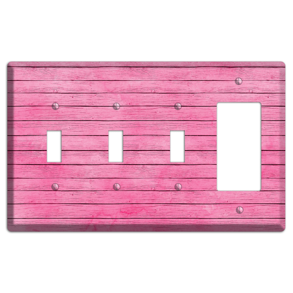 Carissma Pink Texture 3 Toggle / Rocker Wallplate