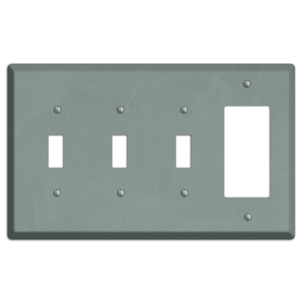 Chalk Faded Gree 3 Toggle / Rocker Wallplate