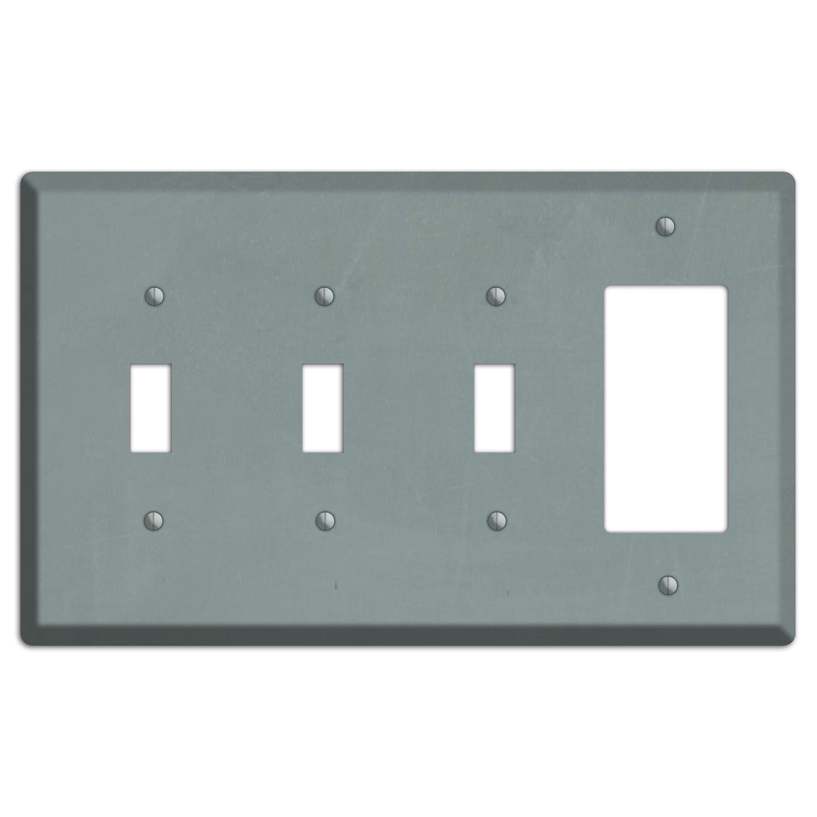 Chalk Faded Gree 3 Toggle / Rocker Wallplate