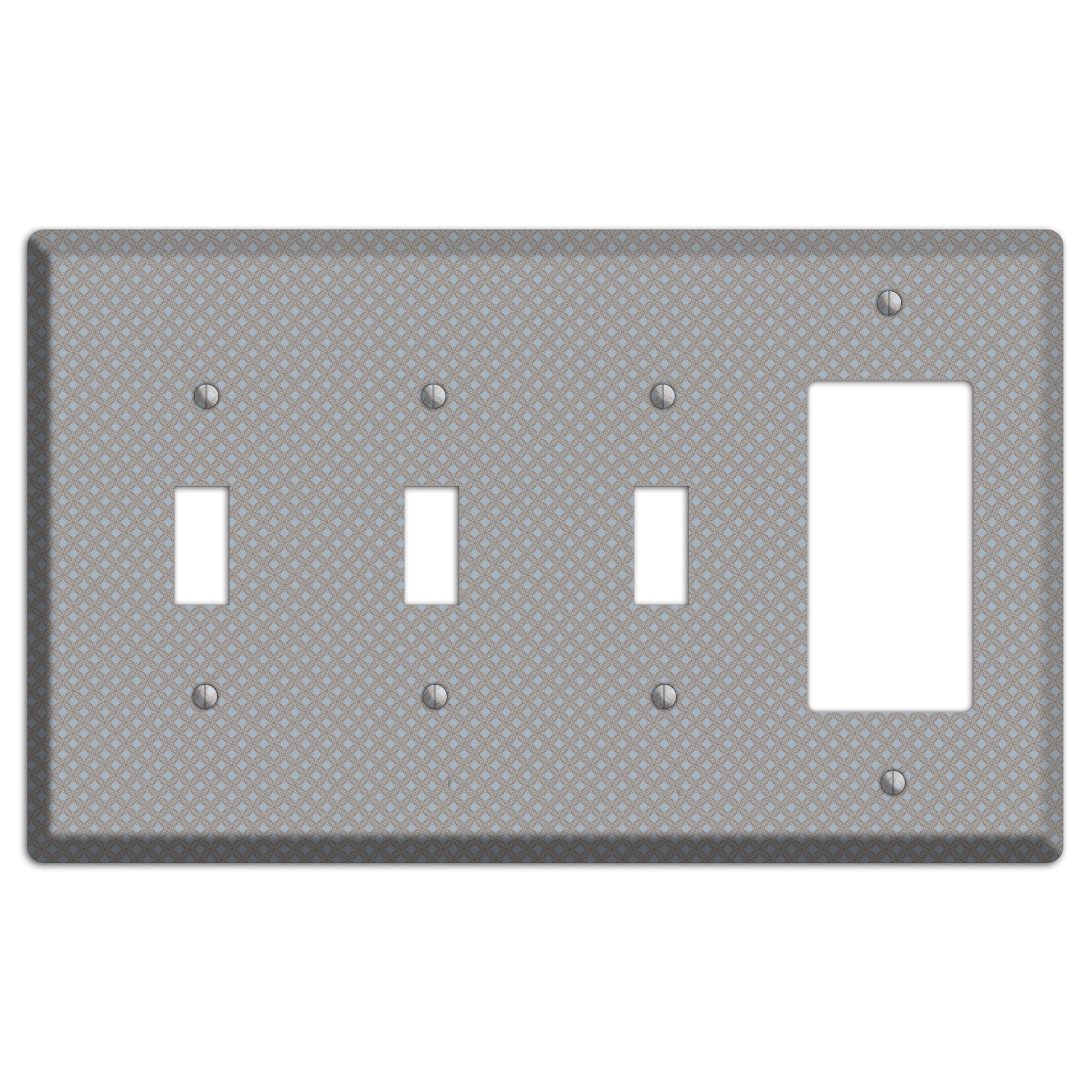 Multi Grey Lattice 3 Toggle / Rocker Wallplate