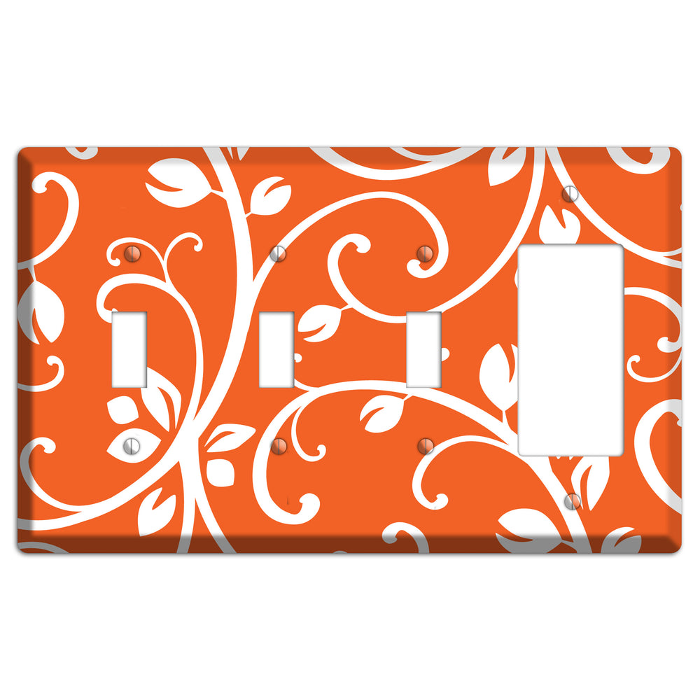 Red Bud Sprig 3 Toggle / Rocker Wallplate