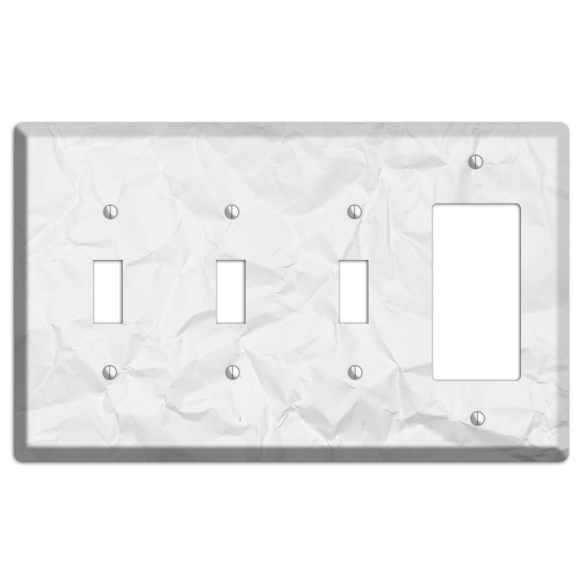 Gallery Crinkled Paper 3 Toggle / Rocker Wallplate