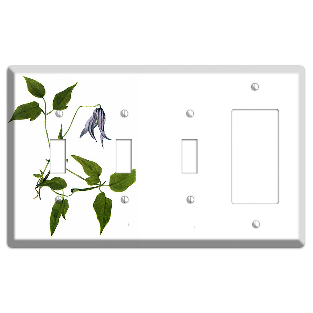 Clematis Columbiana 3 Toggle / Rocker Wallplate