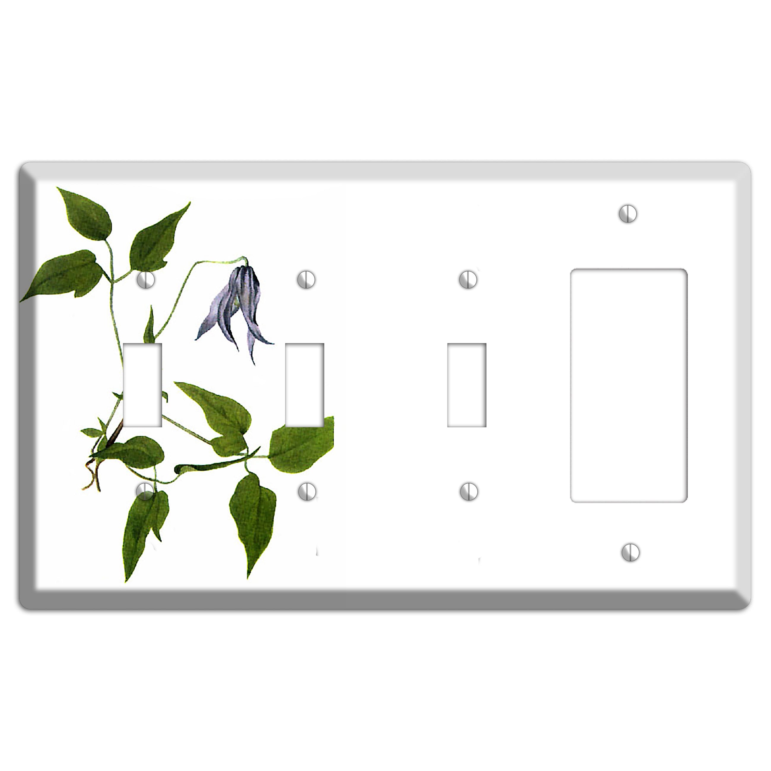 Clematis Columbiana 3 Toggle / Rocker Wallplate