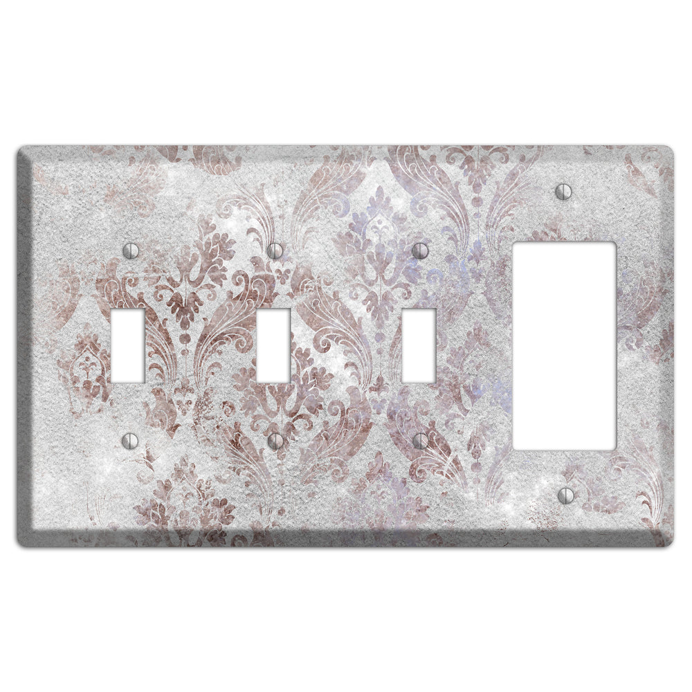 Nobel Whimsical Damask 3 Toggle / Rocker Wallplate