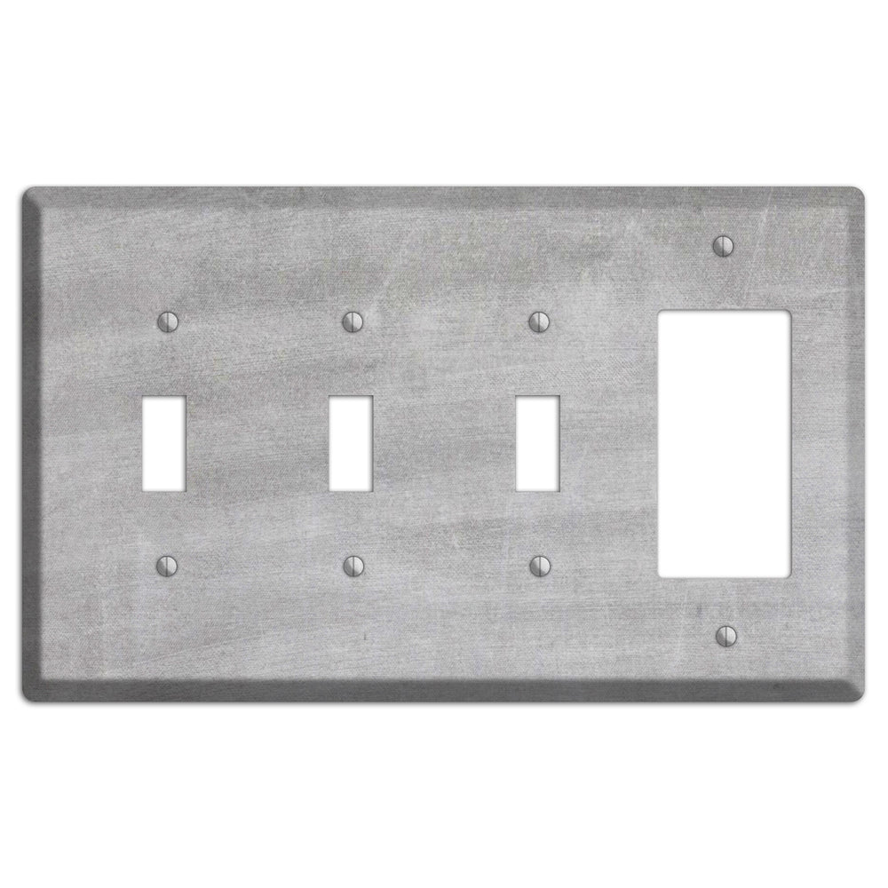 Chalk Light Grey 3 Toggle / Rocker Wallplate
