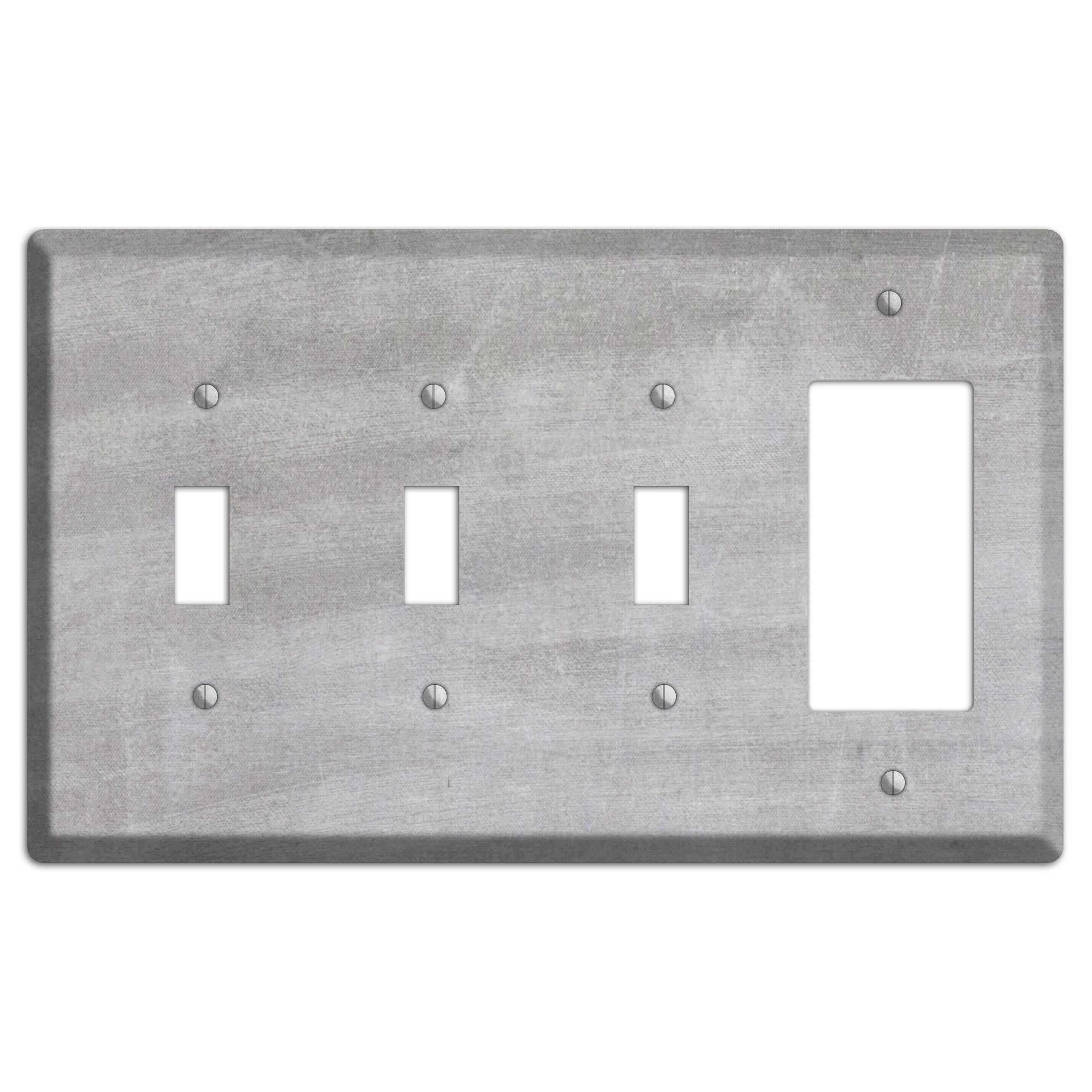 Chalk Light Grey 3 Toggle / Rocker Wallplate