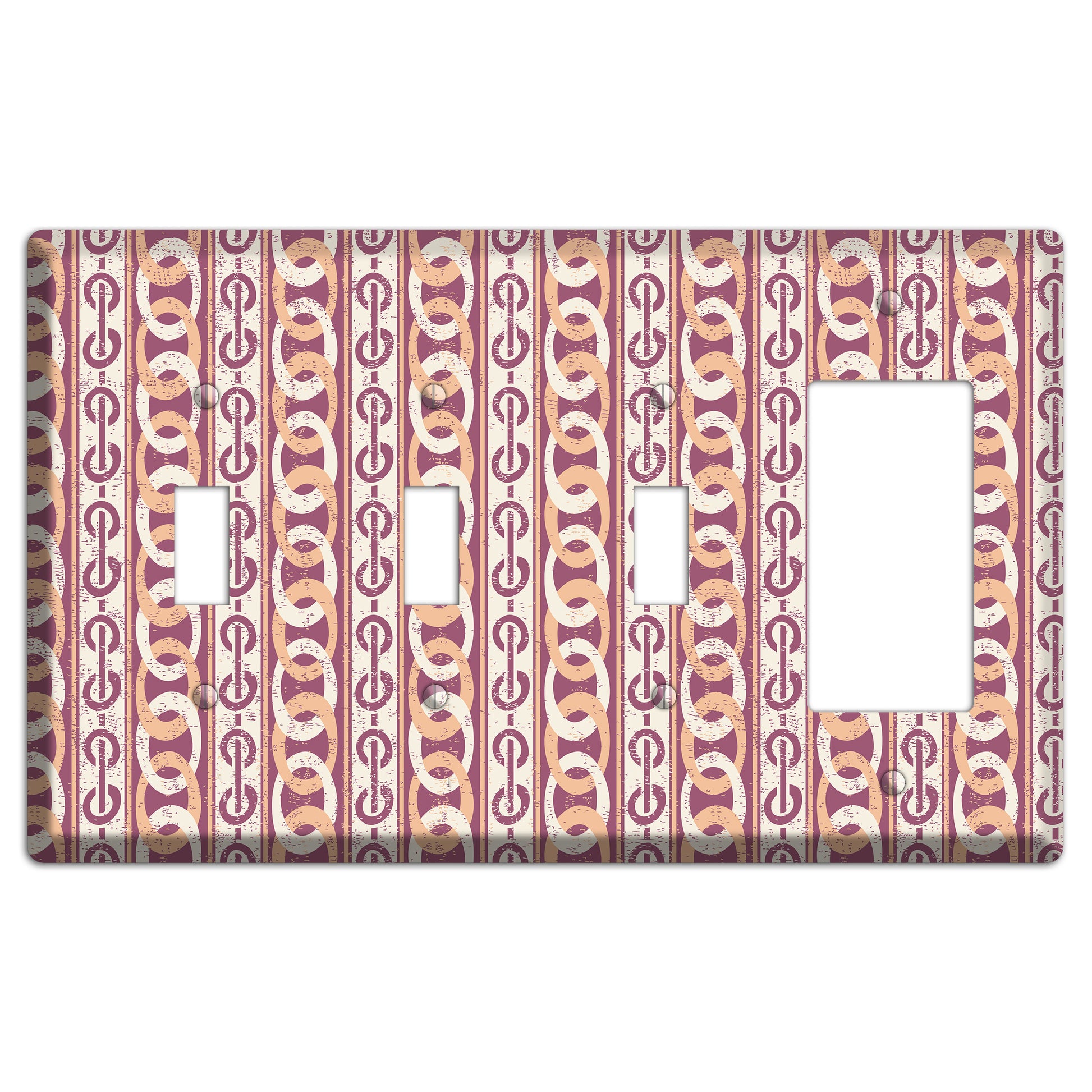 Peach Ice Cream 3 Toggle / Rocker Wallplate