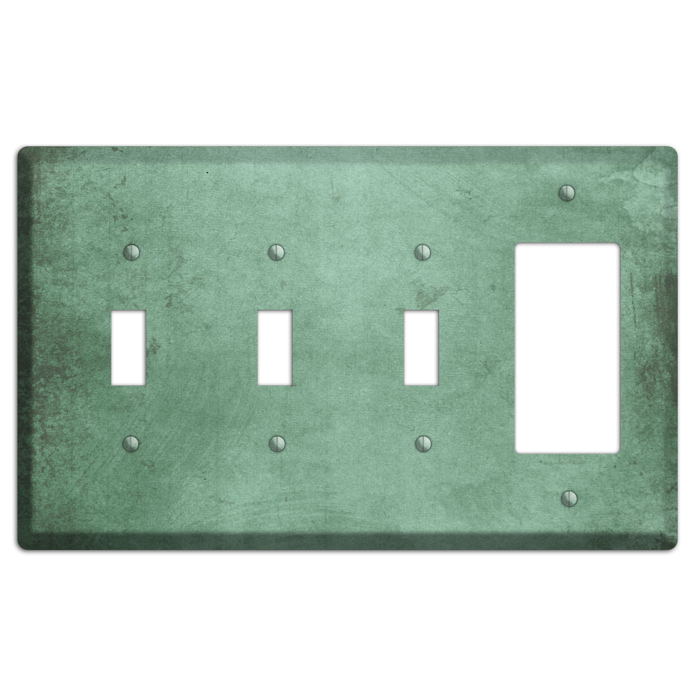 Bay Leaf Vintage Grunge 3 Toggle / Rocker Wallplate
