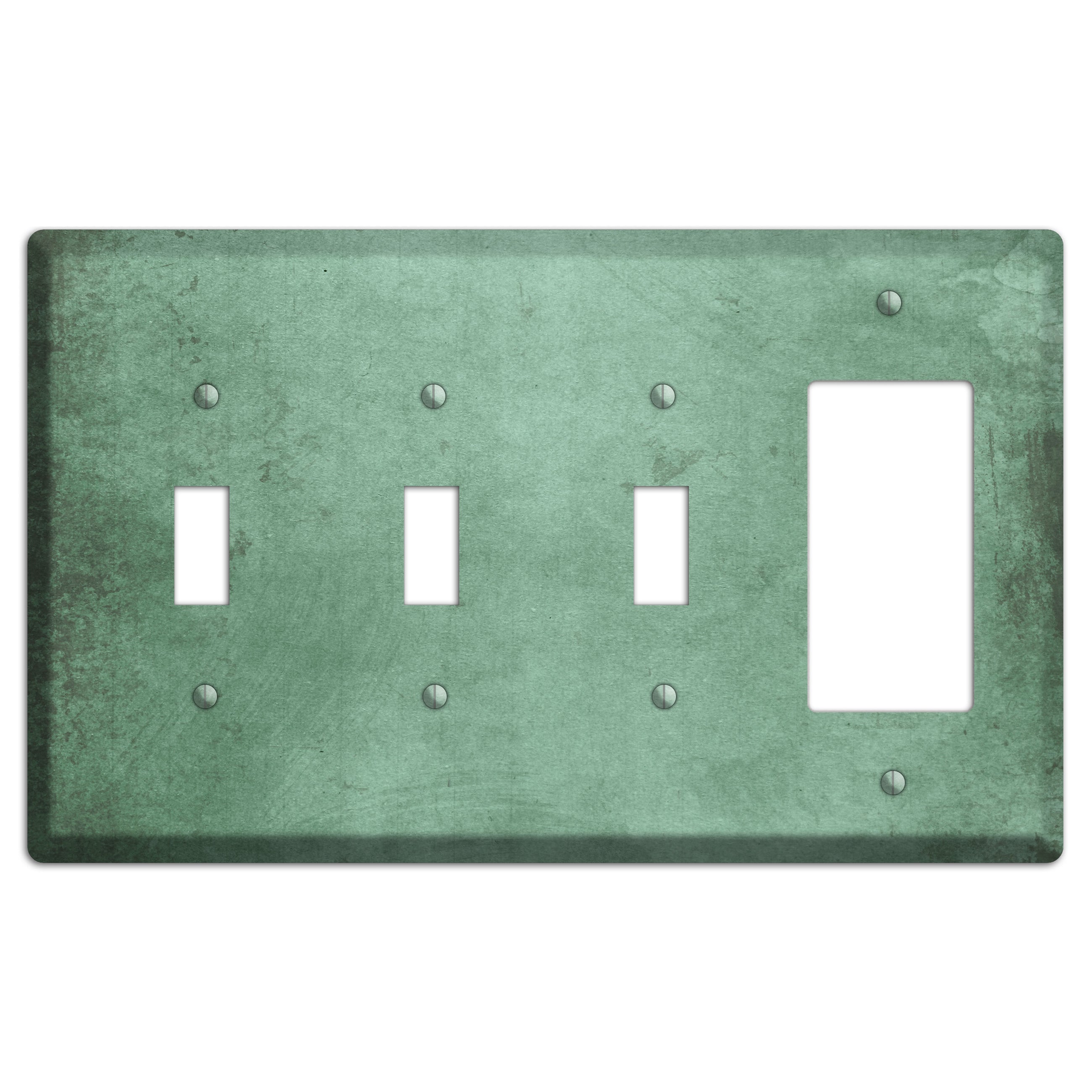 Bay Leaf Vintage Grunge 3 Toggle / Rocker Wallplate