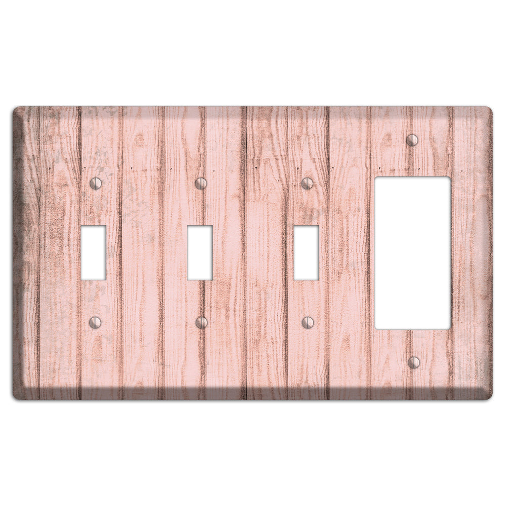 Beauty Bush Weathered Wood 3 Toggle / Rocker Wallplate