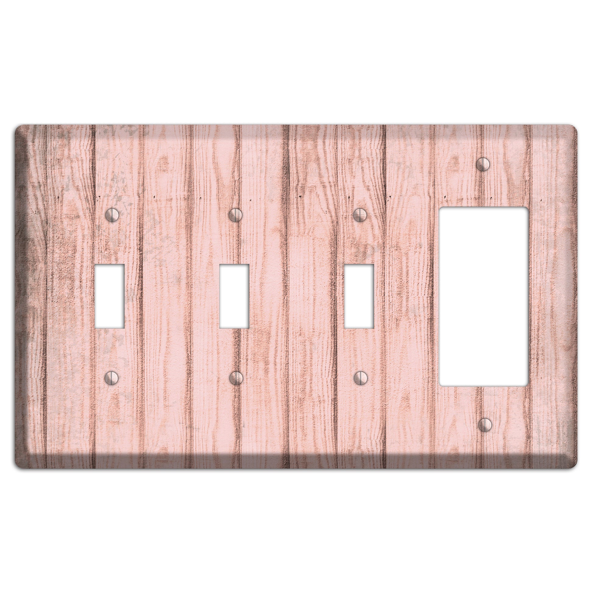 Beauty Bush Weathered Wood 3 Toggle / Rocker Wallplate