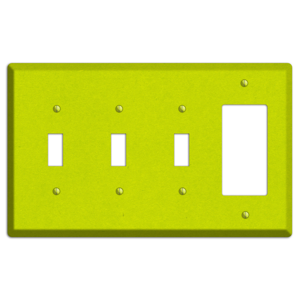 Electric Lime Kraft 3 Toggle / Rocker Wallplate