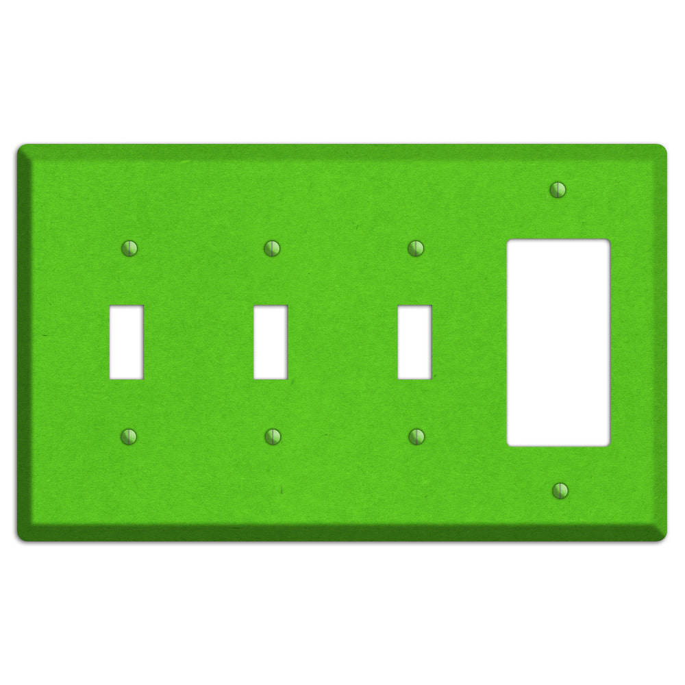 Kelly Green Kraft 3 Toggle / Rocker Wallplate