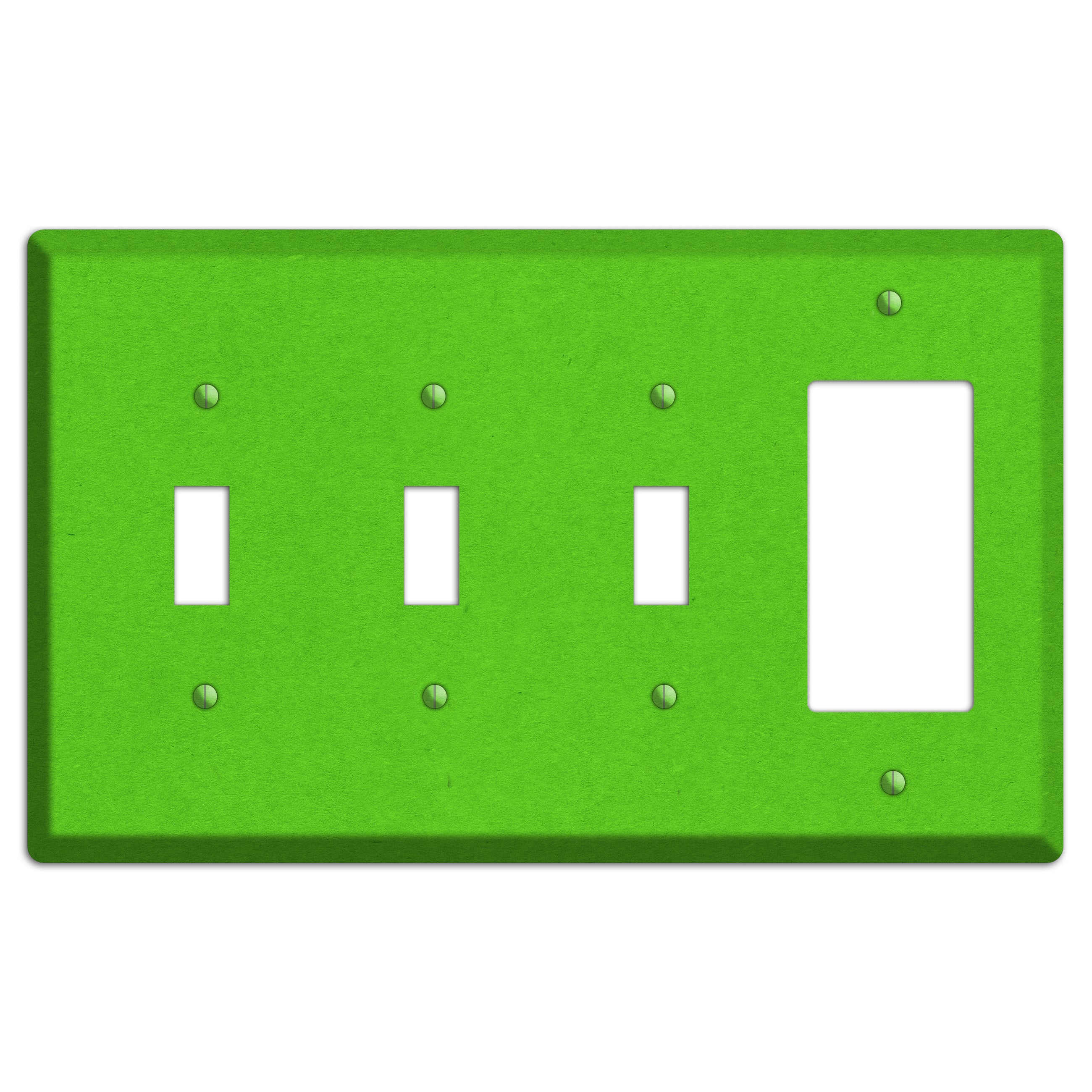 Kelly Green Kraft 3 Toggle / Rocker Wallplate