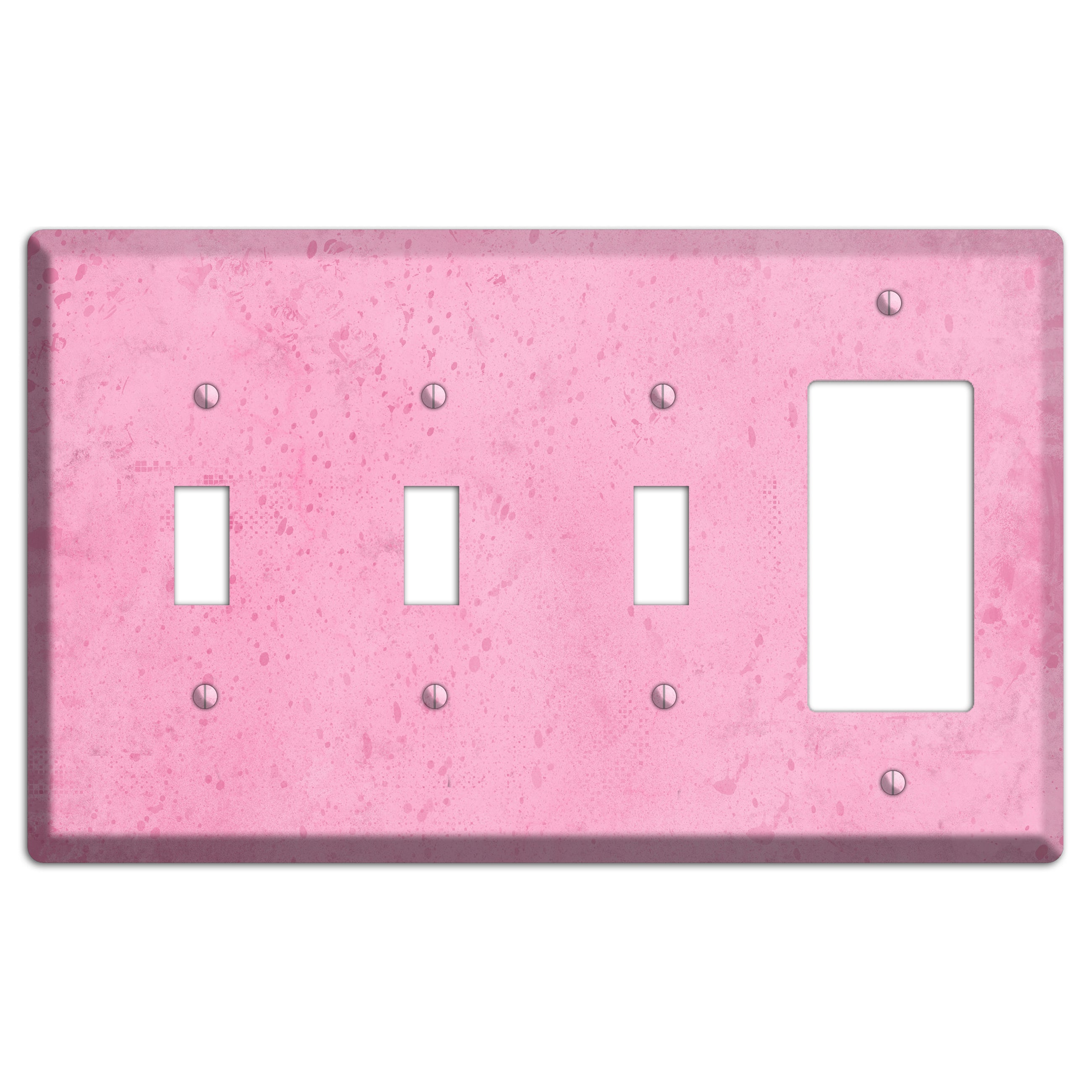 Illusion Pink Texture 3 Toggle / Rocker Wallplate