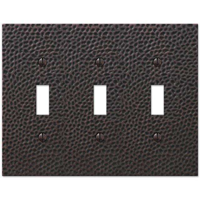 Selene Antique Bronze Triple Toggle:Wallplatesonline.com