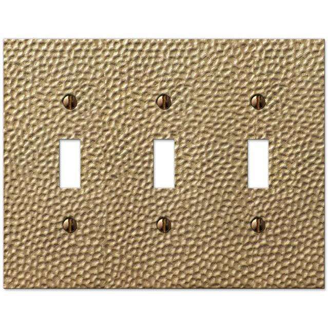 Selene Satin Gold Triple Toggle:Wallplatesonline.com