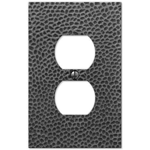 Selene Antique Nickel 1 Duplex Outlet:Wallplatesonline.com